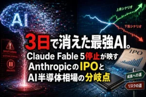 3日で消えた最強AI。Claude Fable 5停止が映すAnthropicのIPOとAI半導体相場の分岐点