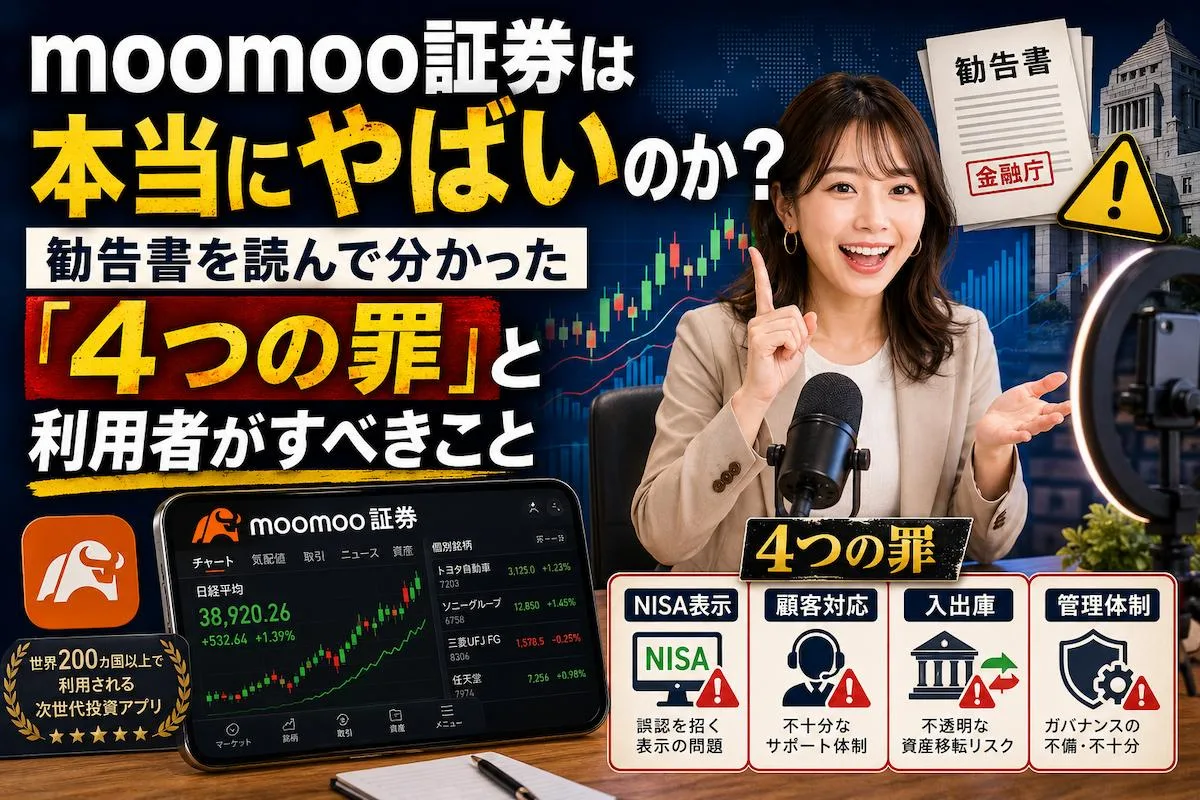 moomoo証券は本当にやばいのか？勧告書を読んで分かった「4つの罪」と利用者がすべきこと