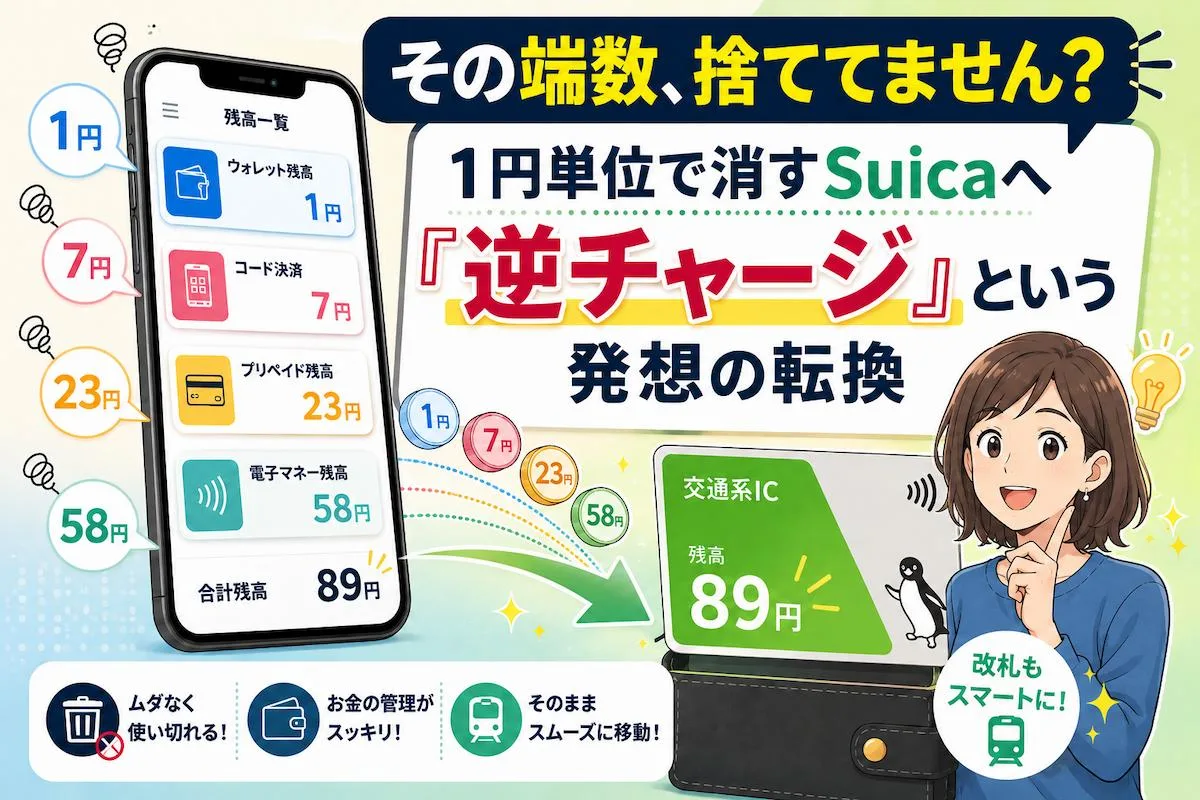 その端数、捨ててません？1円単位で消すSuicaへ「逆チャージ」という発想の転換