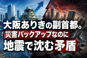 大阪ありきの副首都。災害バックアップなのに地震で沈む矛盾