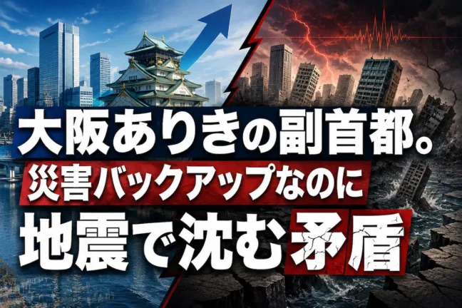 大阪ありきの副首都。災害バックアップなのに地震で沈む矛盾