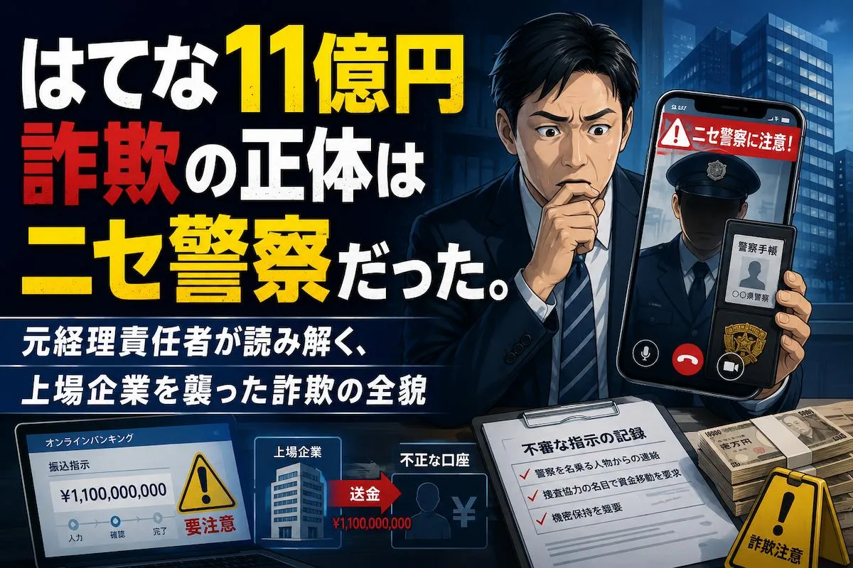 はてな11億円詐欺の正体はニセ警察だった。元経理責任者が読み解く、上場企業を襲った詐欺の全貌