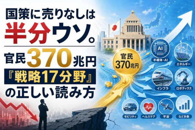 国策に売りなしは半分ウソ。官民370兆円「戦略17分野」の正しい読み方