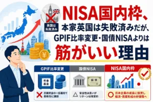 NISA国内枠、本家英国は失敗済みだが、GPIF比率変更・国債NISAよりは筋がいい理由