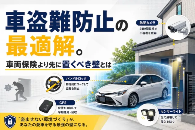 車盗難防止の最適解。車両保険より先に置くべき壁とは
