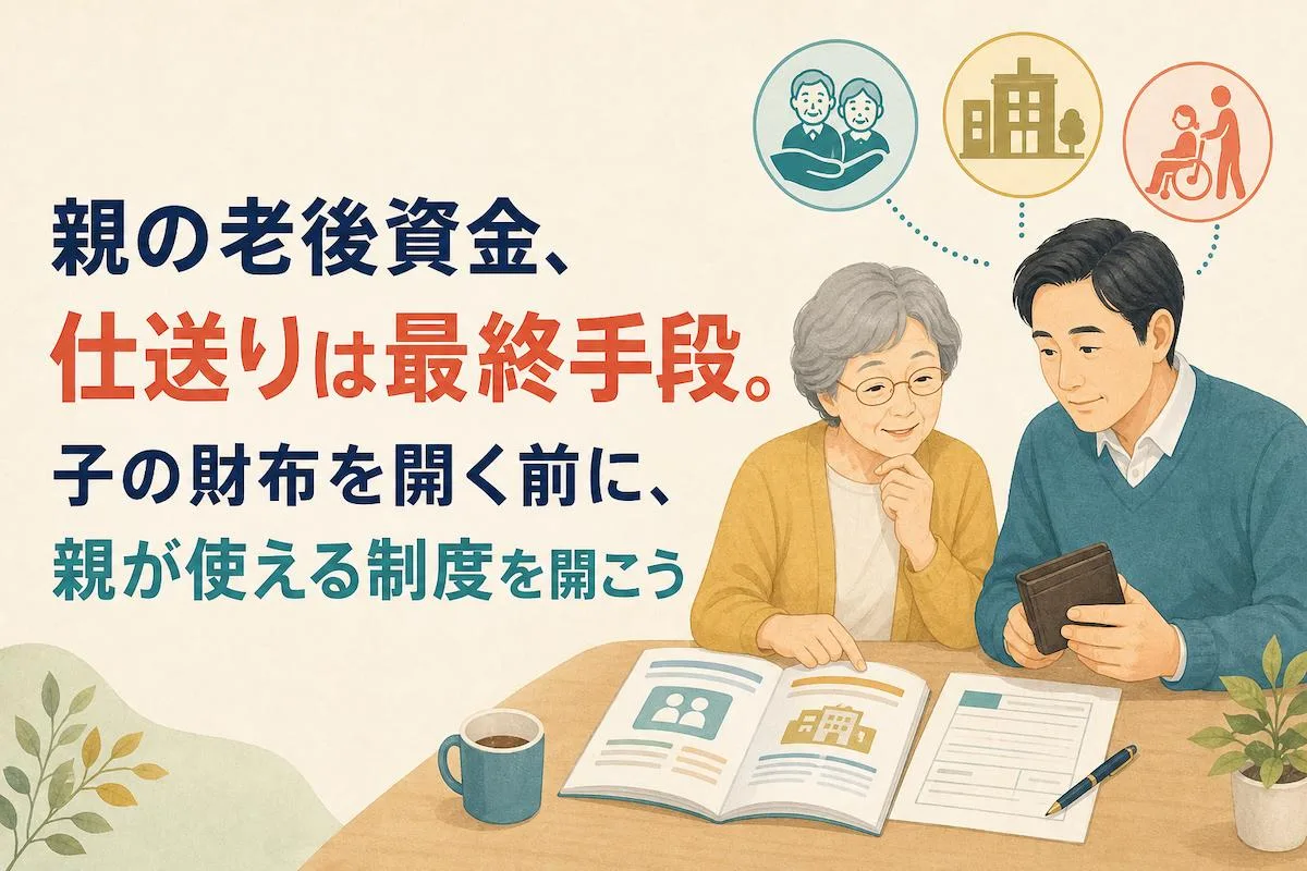 親の老後資金、仕送りは最終手段。子の財布を開く前に、親が使える制度を開こう