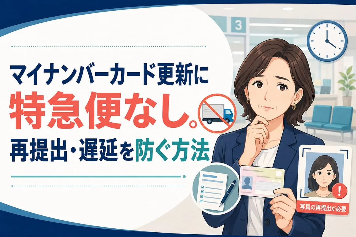 マイナンバーカード更新に特急便なし。再提出・遅延を防ぐ方法
