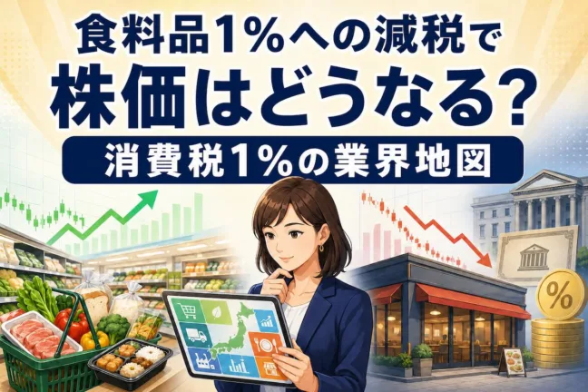 食料品1％への減税で株価はどうなる？消費税1％の業界地図