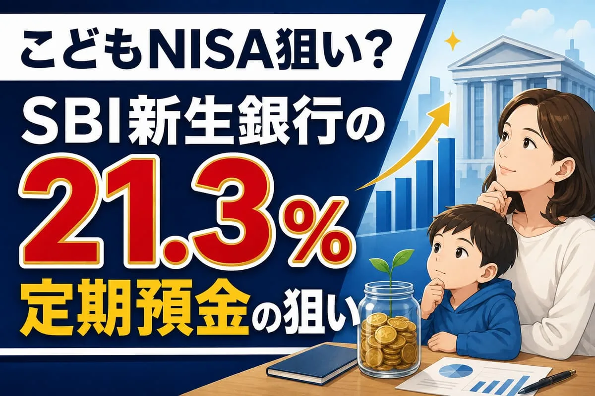 こどもNISA狙い？SBI新生銀行の21.3％定期預金の狙い