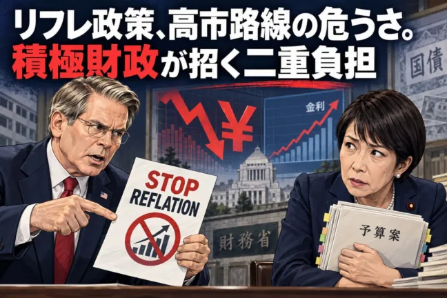 リフレ政策、高市路線の危うさ。積極財政が招く二重負担