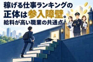 稼げる仕事ランキングの正体は参入障壁。給料が高い職業の共通点