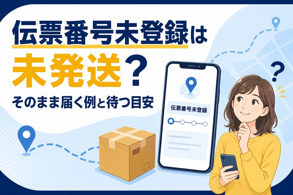 伝票番号未登録は未発送？そのまま届く例と待つ目安