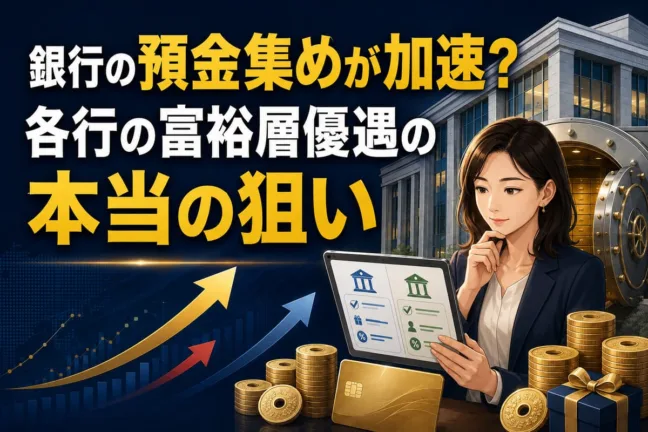 銀行の預金集めが加速?各行の富裕層優遇の本当の狙い