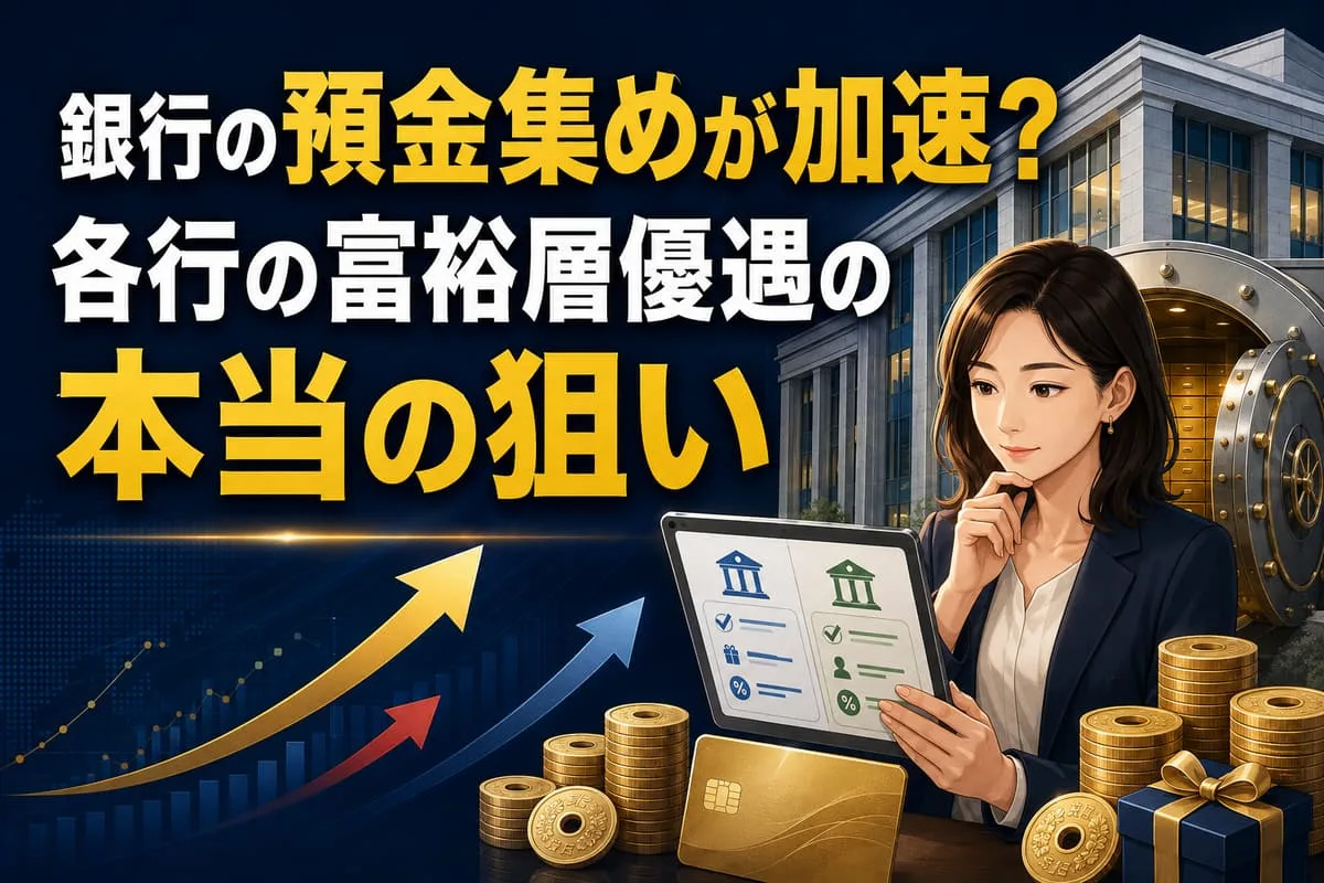 銀行の預金集めが加速?各行の富裕層優遇の本当の狙い