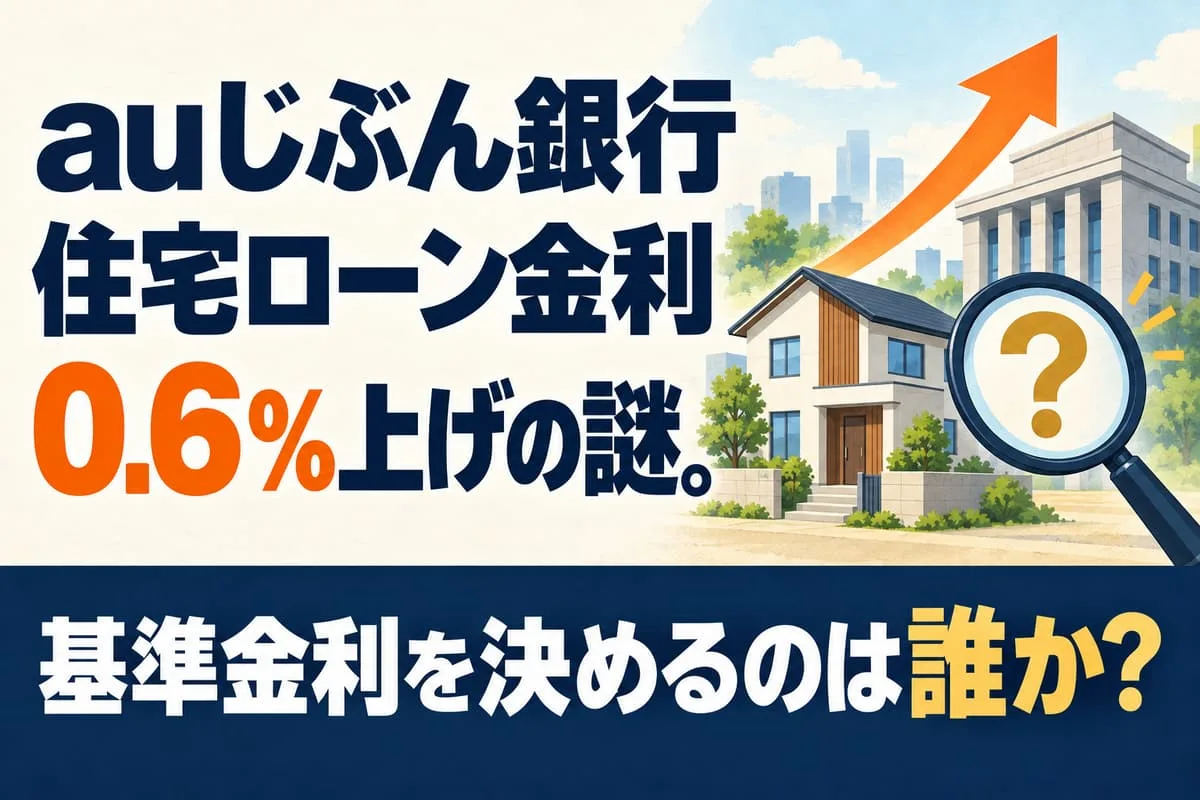 auじぶん銀行住宅ローン金利0.6％上げの謎。基準金利を決めるのは誰か？